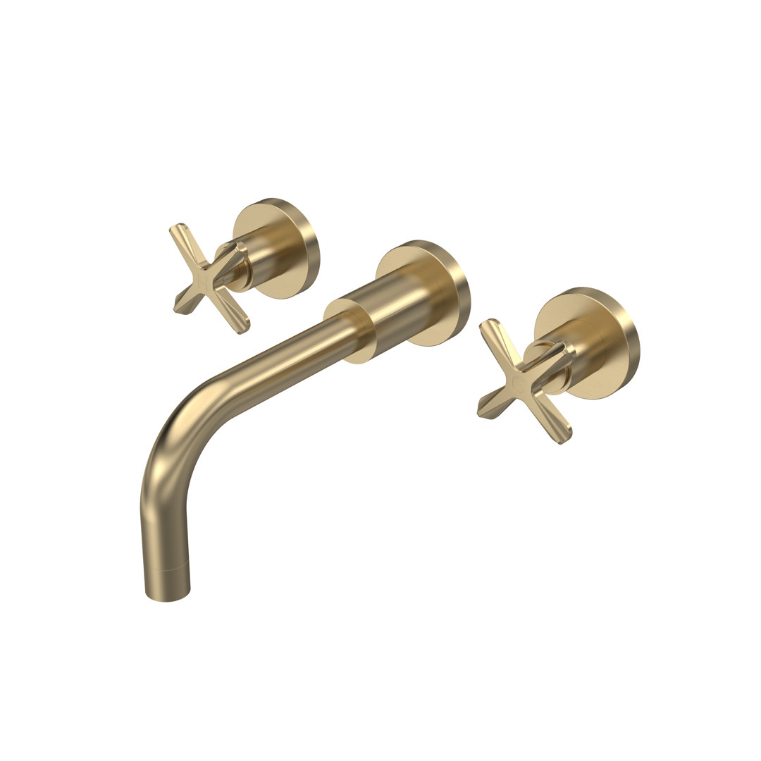 Nuie Pillar Tap Brushed Brass 20cm